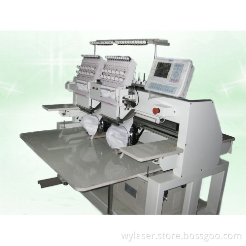 Two Heads Computerized/Computer Cap Embroidery Machine for Tubular / T-Shirt / Falt Industrial Embroidery